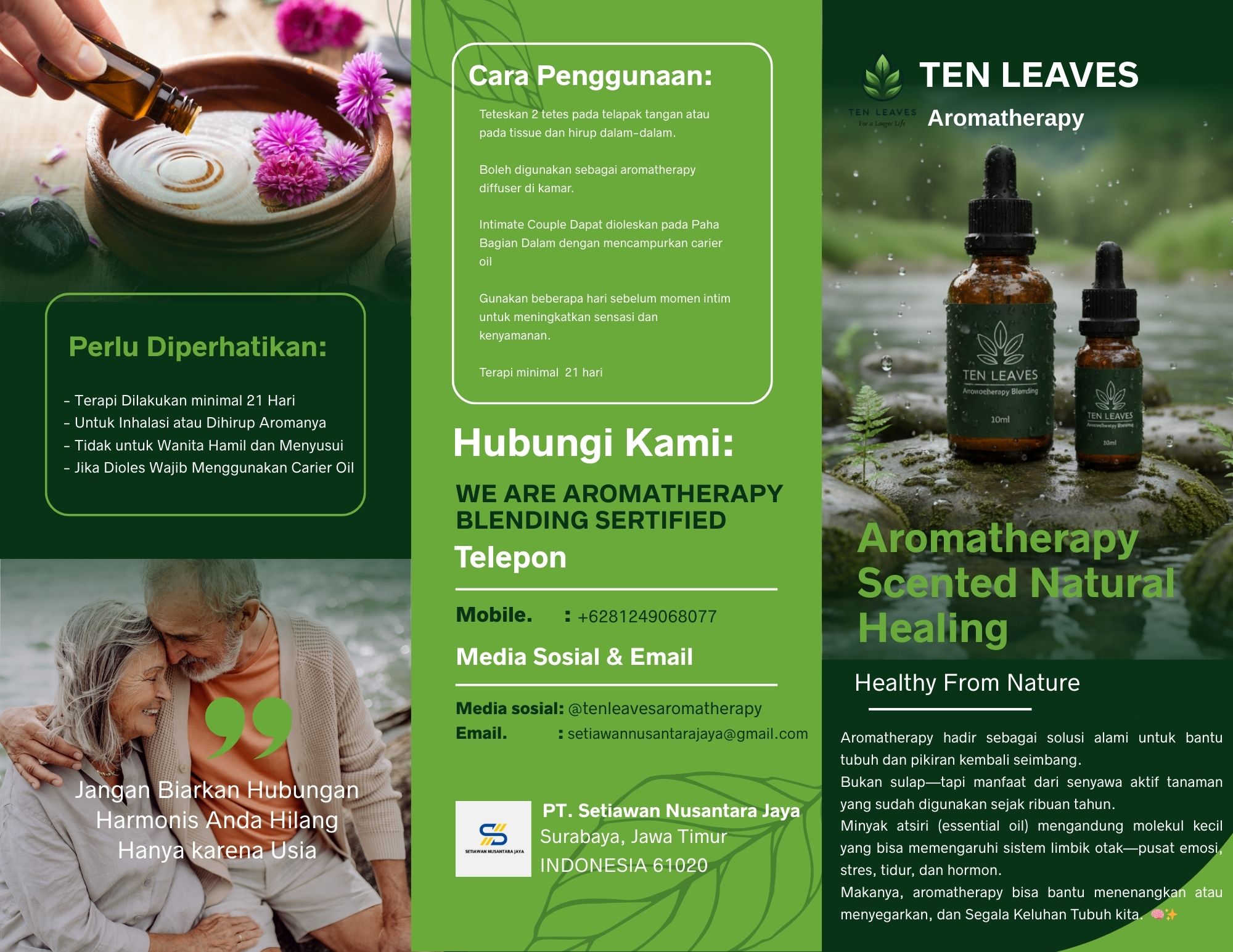 Aromatherapy Harmony Blend TEN LEAVES  4