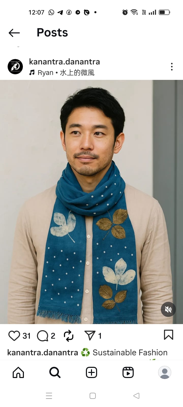 KANANTRA - Pasmina Ecoprint