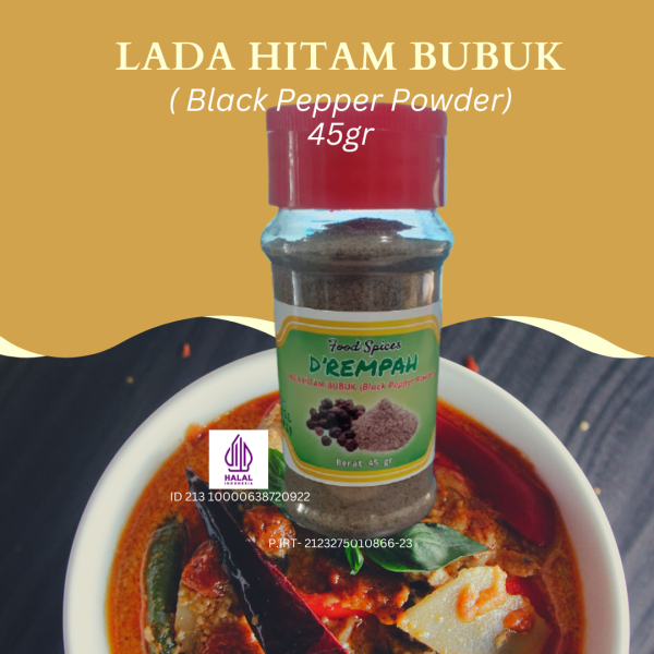 Lada Hitam Bubuk (Black Pepper Powder) 45 gram